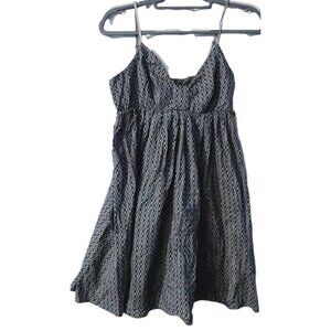 Lei Girl's Size XL Dress Spaghetti Strap Gray Black Geometric Sundress